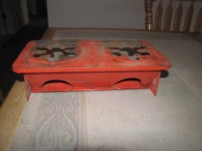 Sterno Cook Stove No 46 Foldable Metal Orange Vintage two burner  used