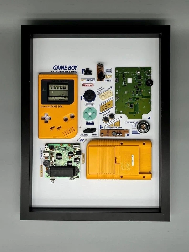Nintendo Gameboy - Zerlegt – Technik Kunstwerk – Gerahmte Wanddeko - Bild 1 von 4