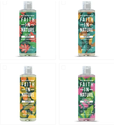 FAITH IN NATURE LTD. Faith In Nature Organic Shampoo, Vegan & Cruelty Free, No SLS , Choose Scent