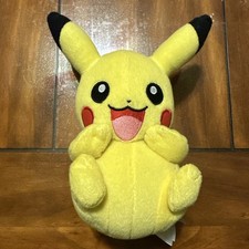 Tomy 2017 Pokemon Pikachu Plush Plushie Stuffed Animal 9" Yellow Toy