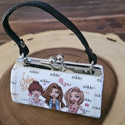 Nicole Lee Nikki Fashion Girl Print Wristlet Handbag ''VERY SMALL BUT ADORABLE!!''