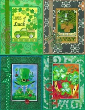Handmade ST. PATRICK'S DAY CARDS SP1--Lot of 4