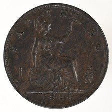 1884 Great Britain 1 Farthing KM#753