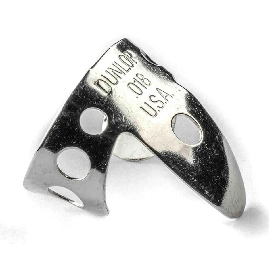 Paquete de 20 selecciones de dedo de metal Dunlop de 0,018 mm para banjo acústico y guitarra Foto 2 de 3