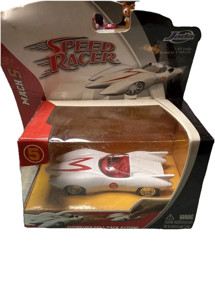 Jada 1:43 Scale Speed Racer Mach 5 Motorized Pull Back Vehicle 83131-12 - Image 2 of 3