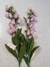 2 X Stems of Pink Artificial Campanula Bellflower 90cm long
