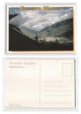 Postkarte - Ecuador Magico, Banos de Agua Santa, Berg Regenbogen Blick UNBESPIELT