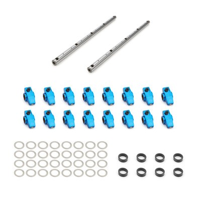 Proform 69469, Set of 16 Blue Aluminum Sbm Shaft Mount Roller Rockers 1.6 Ratio - Picture 1 of 10