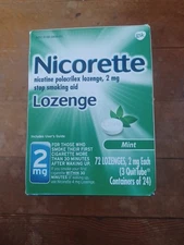 Nicorette Nicotine Mint Scent Lozenge to Stop Smoking 2mg 72 Pieces 2027
