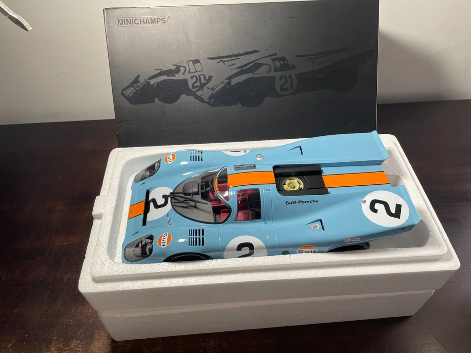 ** MINICHAMPS 125 706602 GULF PORSCHE 917KWINNER DAYTONA 24HR 1970 1:12 SCALE * - Image 2 of 4