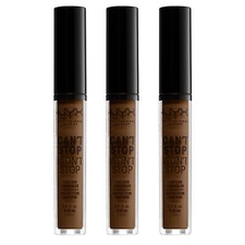3 x NYX Cant stop wont stop 24hr concealer CSWSC22.3 Walnut (Sealed)
