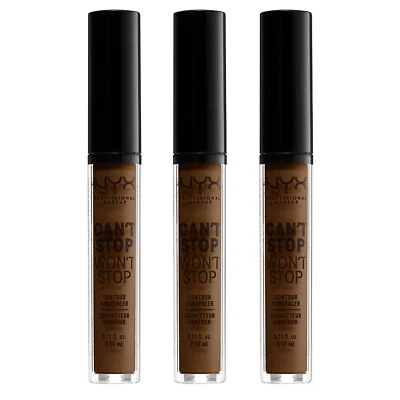 3 x NYX Cant stop wont stop 24hr concealer CSWSC22.3 Walnut (Sealed) - Image 1 of 2