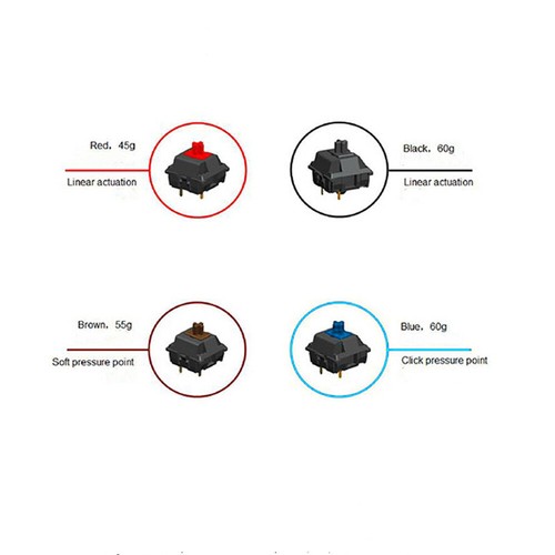 100* Mechanical Keyboard Switch for CIY Sockets SMD 3pin Thin Pins For MX Switch - Picture 7 of 9