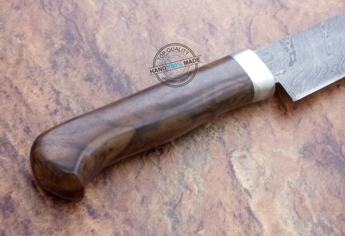 17.00" Custom Made Beautiful Damascus Steel chef / kitchen Bread Knife  (2210) - Picture 3 of 4
