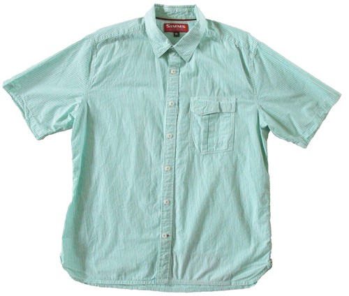 Simms Closeout Espirito Short Sleeve Shirt Citron Plaid