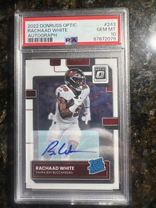 2022 Panini Donruss Optic #243 Rachaad White Auto /150 PSA 10 Gem Mint