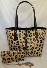 coach leopard print market tote
