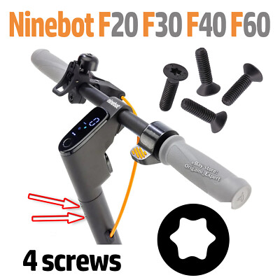 4x Torx STEM NECK SCREWS Ninebot F20 F30 F40 F60 Pro Scooter Star Nut Security
