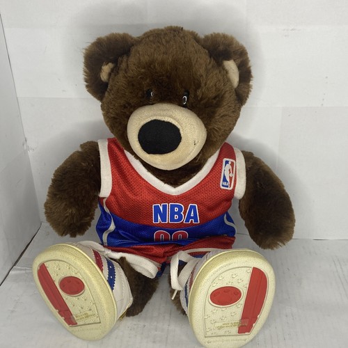 Build a Bear Brown Bear With Red White Blue NBA Basketball Jersey Shorts & Shoes - Picture 2 of 7