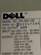 DELL PS-5201-5D POWER SUPPLY 00055079 REV:L02 WITH MEDIUM