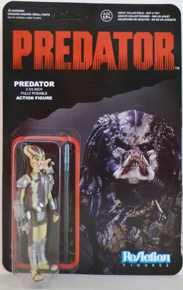 PREDATOR UNMASKED OPEN MOUTH Predator 3.75" Reaction Retro Figure Unpunched 2014 - Image 2 of 4