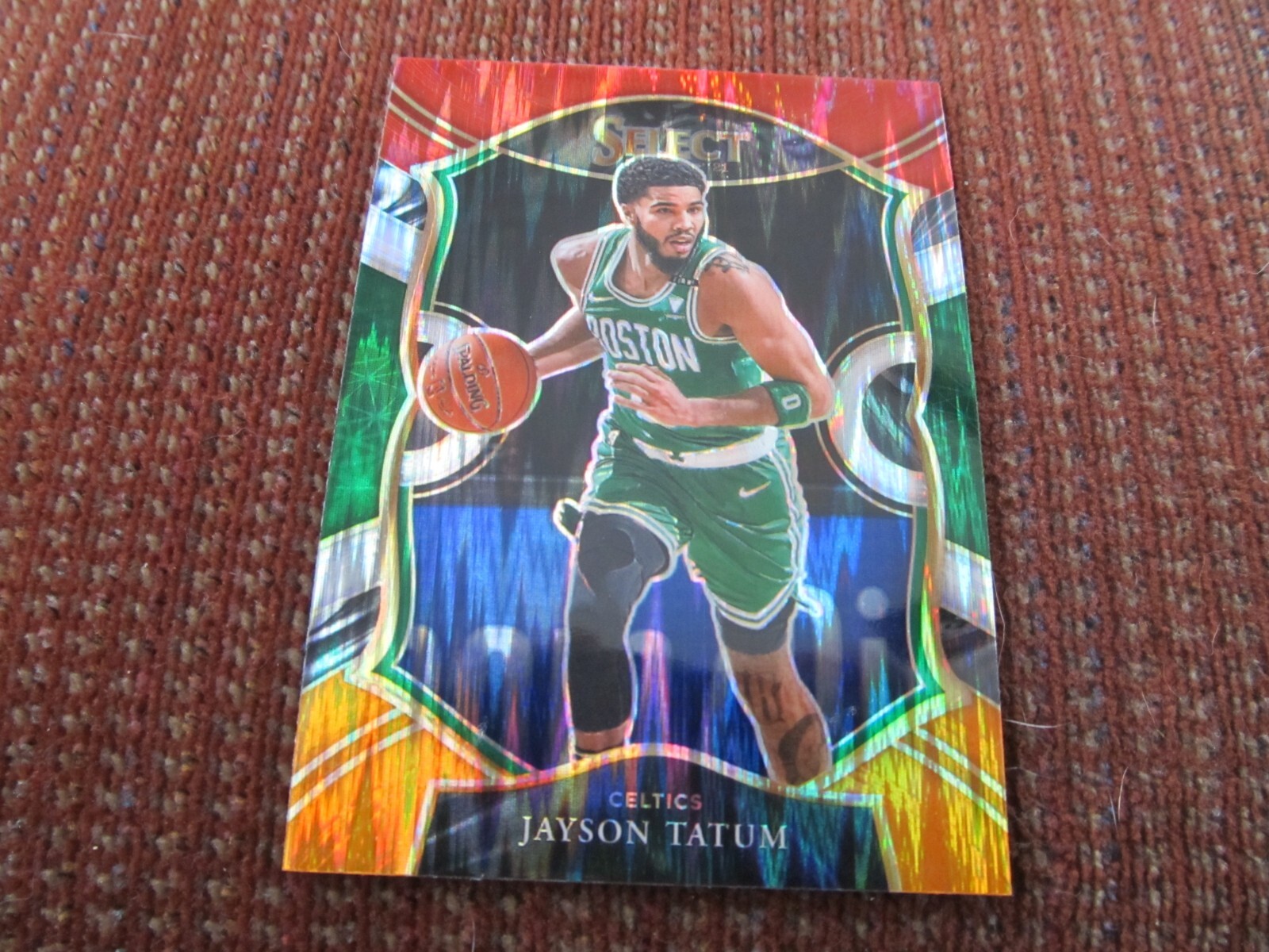 2020-21 Select Jayson Tatum #41 Concourse Red White Orange Flash Prizm NM-MT/MT