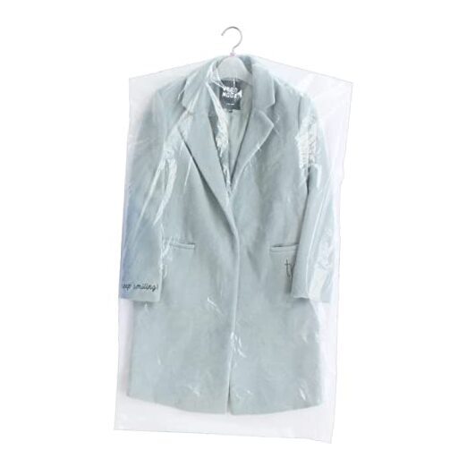 50 Pack 23.6x40inch Clear Plastic Clothes Covers for Hanging 50PCS(23