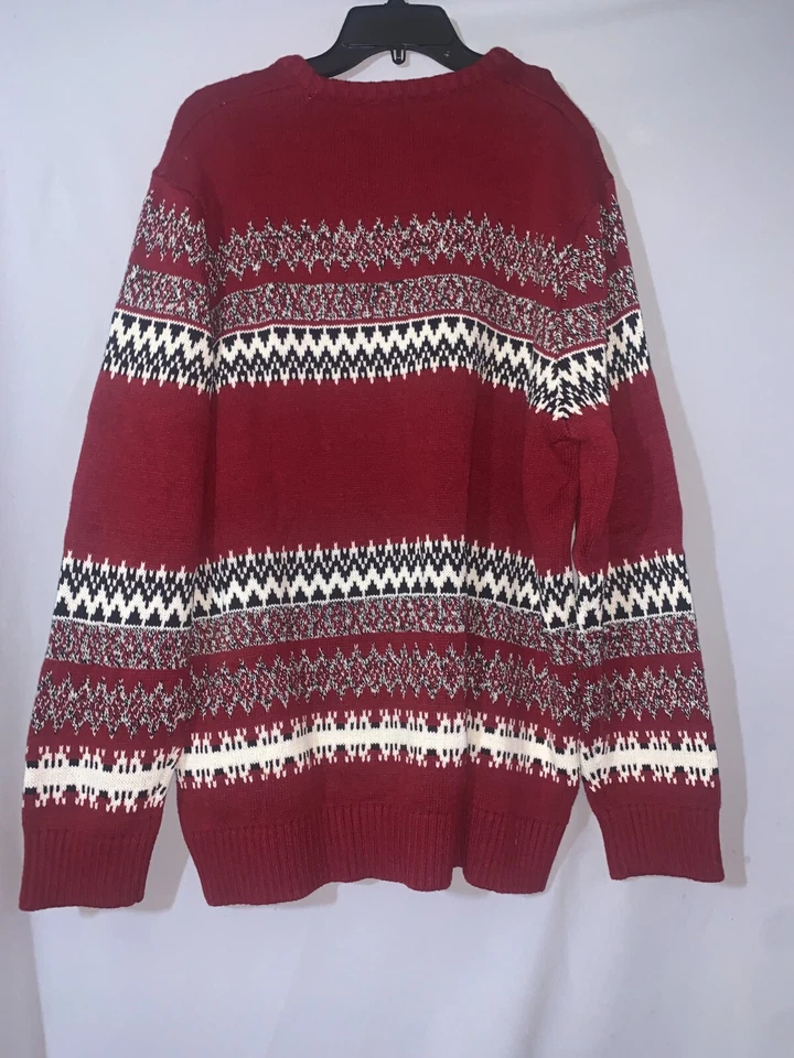 Adam Levine Cool Ugly Christmas Red White Size XL Sweater - Image 3 of 4