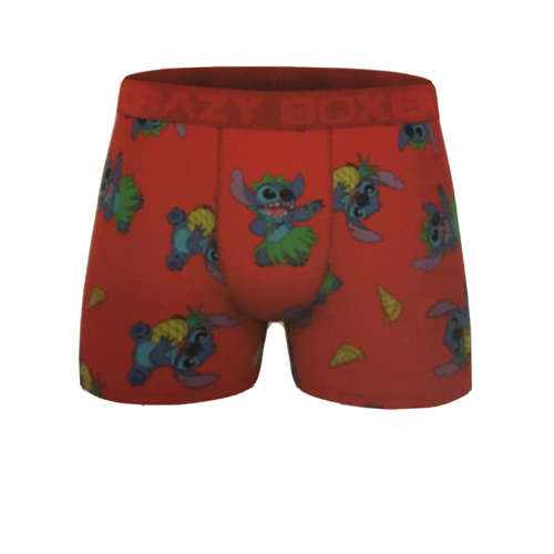 Disney STITCH Hawaiian PINEAPPLE PIZZA Crazy Boxer Brief Men's Size L 36-38 NIB