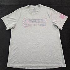 Nebraska Huskers Football adidas Gray Short Sleeve Cotton T-Shirt Men's XL