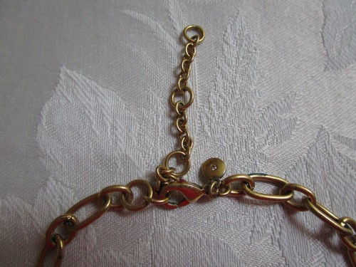 J Crew Tortoise Resin Lucite Large Link Necklace Signed Gold Tone Very Good - Picture 3 of 11