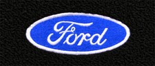 For 1964-68 Mustang Black Carpet Floor Mats 4pc Wford Oval Script Logo On Front