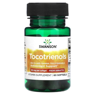 2 X Swanson, Tocotrienols, 50 mg, 60 Softgels