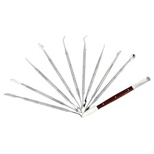 Dental High Grade Stainless Steel Carving Tool Set Kit Wax Instrument 10 Pcs/Set