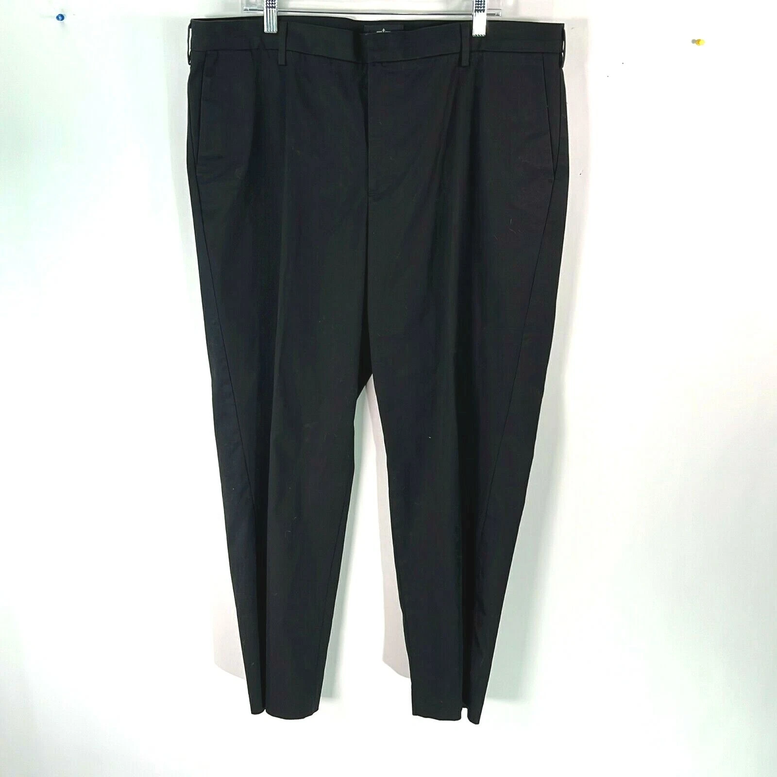 Dockers Mens Black Classic Fit Mid Rise Flat Front Casual Chino Pants Size 40X30