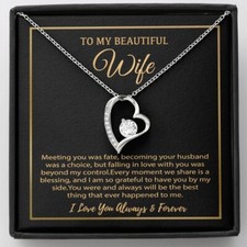 To My Wife Necklace, Christmas Gifts For Women, Anniversary Gift For Wife