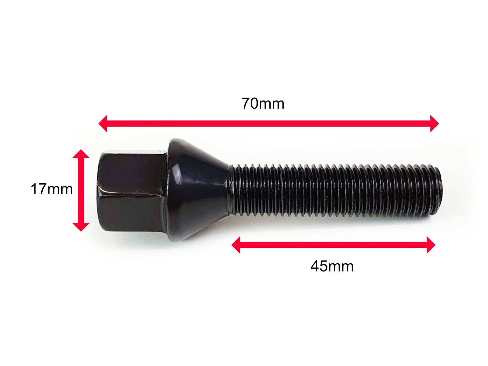 16 X Black Wheel Lug Bolts Fits BMW E36 E46 E90 E91 E92 M12x1.5 26mm Alloy | UK