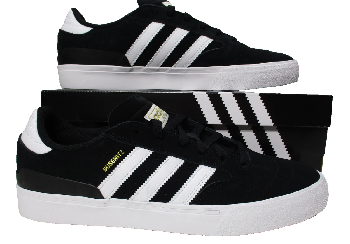 adidas Busenitz Men\'s 7 Black White Suede Skateboard Shoes Comfort Performance Adidas Busenitz Skateboard Shoe - Core Black/White/Gold Metallic main image 4