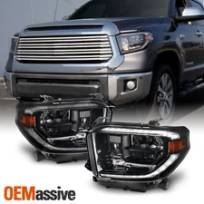 For 2014-2021 Toyota Tundra [Full LED] 2018+ Retrofit DRL Headlights Assemblies