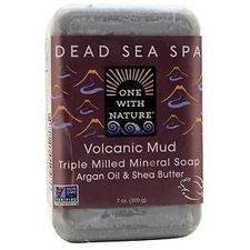 One With Nature Dead Sea Spa - Triple Milled Mineral Soap Volcanic Mud 7 oz