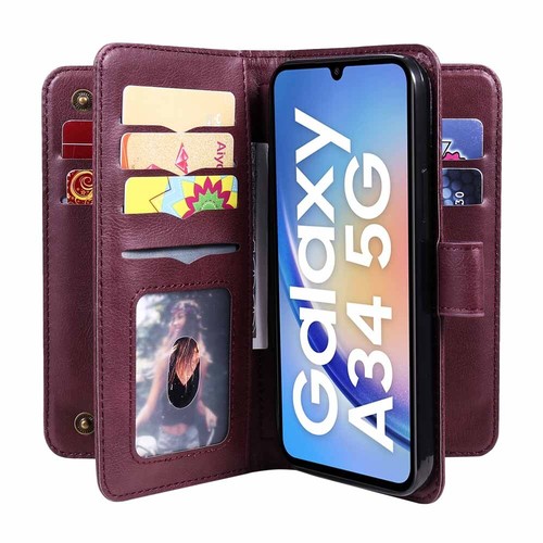 For Samsung A23 A13 A33 A53 A14 A34 A54 5G Wallet Card Holder Leather Case Cover - Picture 30 of 56