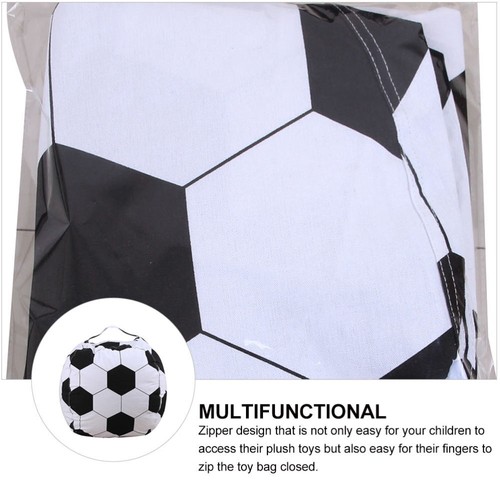 Football Storage Bag Stuffed Animal Bean Chair Kids Stuffable Zipper Beanbag - Picture 11 of 12