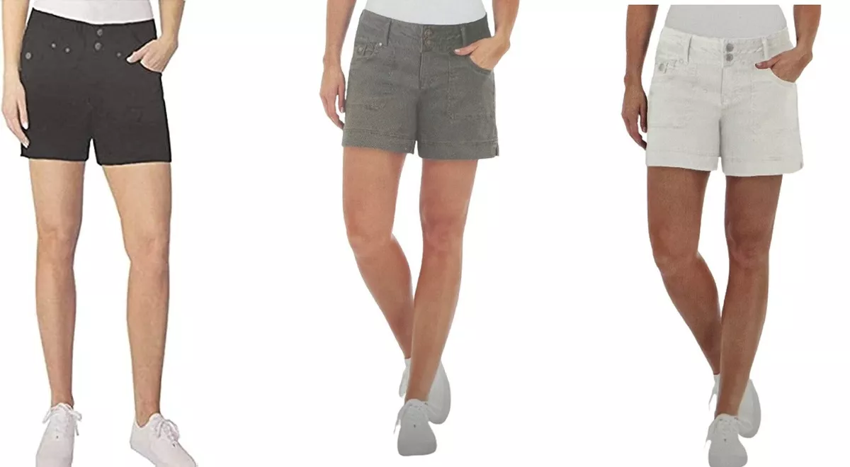 Dakota Blue Women s Mid Rise Soft Stretch Flat Front Shorts eBay