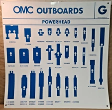 Used OEM OMC Outboard Powerhead Tool Chart G