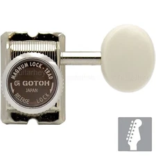 NEW Gotoh SD91-05MA MGT Locking Tuners 6 in line Set w/ Plastic Buttons - NICKEL