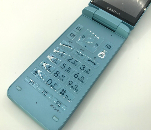 KYOCERA KYF42 GRATINA WIFI KEITAI ANDROID FLIP PHONE UNLOCKED JAPAN Light blue - Picture 4 of 8