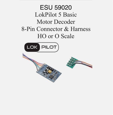 LokPilot 5 Basic DCC Motor Decoder 8-Pin NEM652 ~ HO / O Scale .. ESU 59020