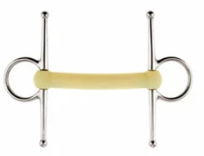 Happy Mouth Bit Full Cheek Snaffle Smooth Unjointed Filet with Rods