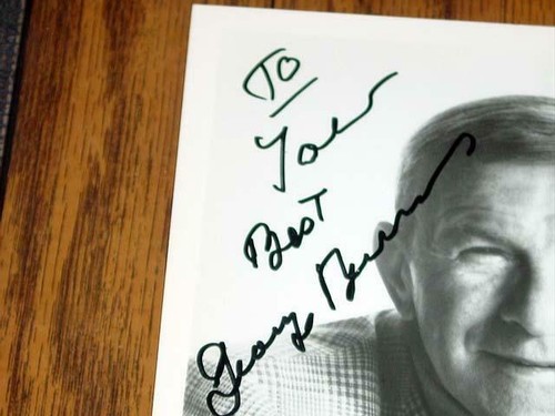 GEORGE BURNS Autographed / Signed & Framed B/W Photograph floating frame - Picture 3 of 6