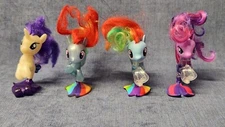 lot 4 My Little Pony Seapony Figurine Lot Mermaid Tail Toys Hasbro  mAAB